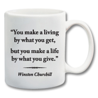 11 oz. Ceramic Mug With Quote"Make A Life"